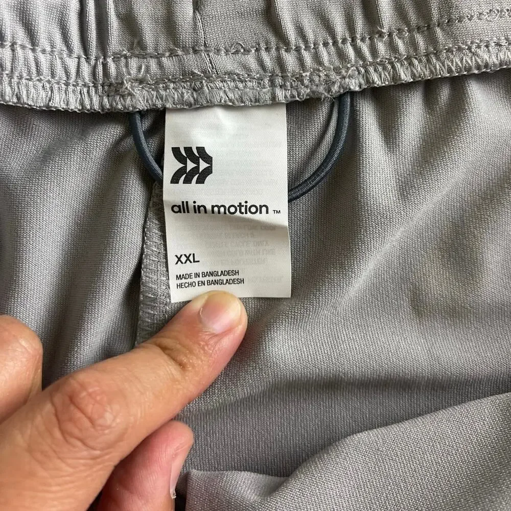 All In Motion Men's Athletic Training Shorts - Light Grey XXL